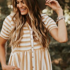 Roolee Cafe Stipe Dress